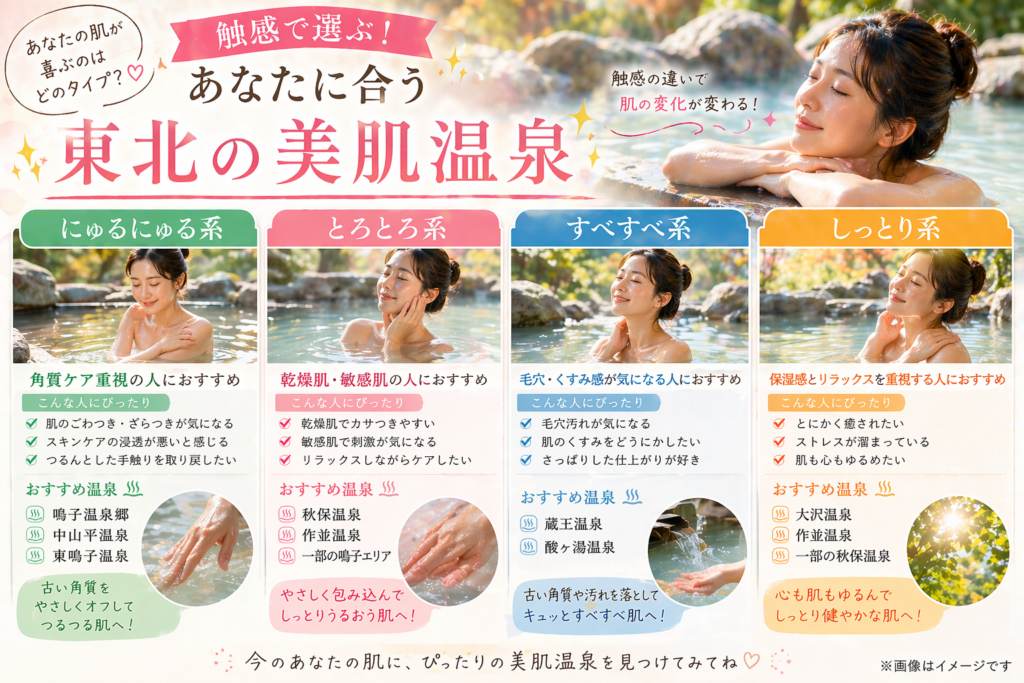 肌触り別東北の美肌温泉ガイド アイキャッチ