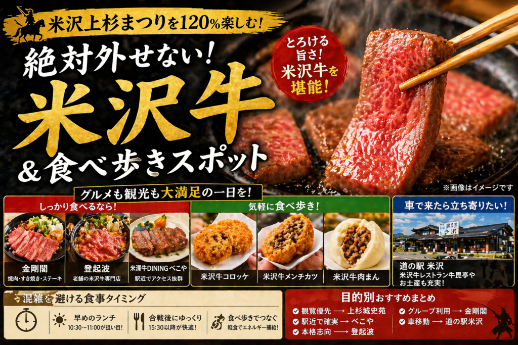 米沢牛の美味しさを堪能！アイキャッチ