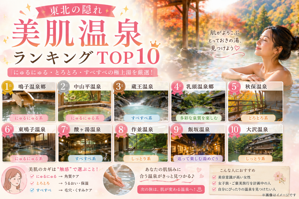 美肌温泉ランキングTOP10の旅