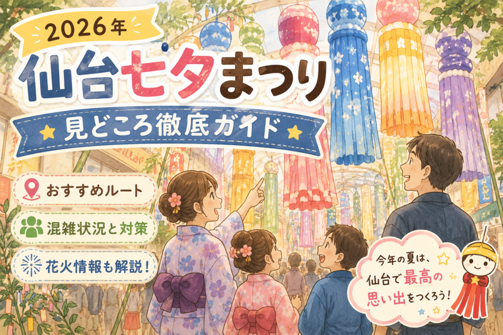2026年仙台七夕まつりの見どころ徹底ガイド｜おすすめルート・混雑・花火も解説