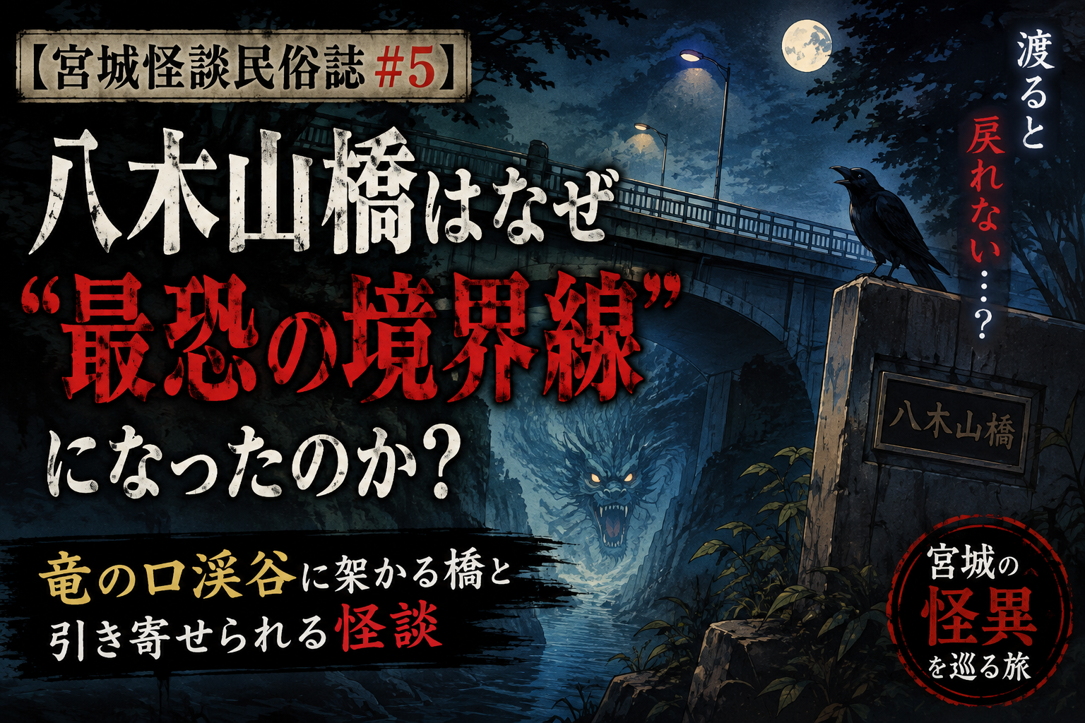 【宮城怪談民俗誌 #5】八木山橋はなぜ“最恐の境界線”になったのか？竜の口渓谷に架かる橋と引き寄せられる怪談