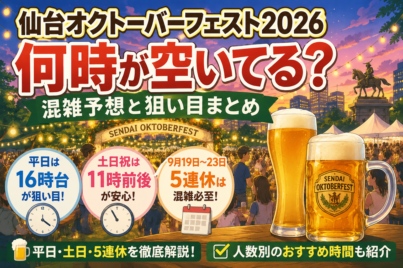 仙台オクトーバーフェスト混雑予想バナー