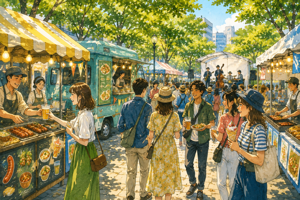 緑あふれる街のグルメフェスカル